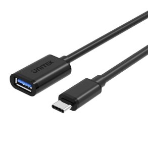 UNITEK Y-C476BK USB-kabel USB 3.2 Gen 1 (3.1 Gen 1) 0,2 m USB C USB A Sort