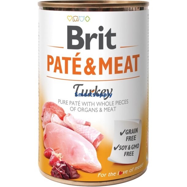 BRIT Pat & Meat med kalkun - vdt hundefoder - 400g