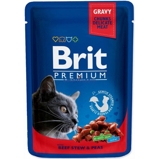 Brit Premium Cat Beef Stew &amp; Eas - Vdfoder Til Katte - 100G