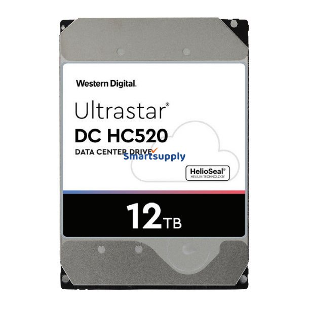 Western Digital Ultrastar DC Hc520 12Tb Intern Harddisk 7200 RPM 256 MB 3,5" Serial ATA III