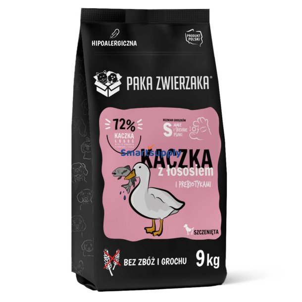 Andehvalpe Med Laks S - Trfoder Til Hunde - 9 Kg