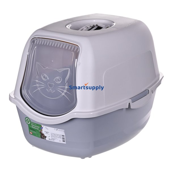 DIAMENTIQ BAYA white/light grey -  kattebakke - 55,5 x 40 x 38,7 cm