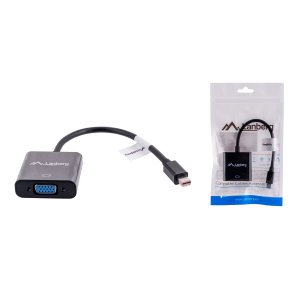 Lanberg AD-0006-BK videokabel adapter 0,2 m VGA (D-Sub) Mini DisplayPort Sort