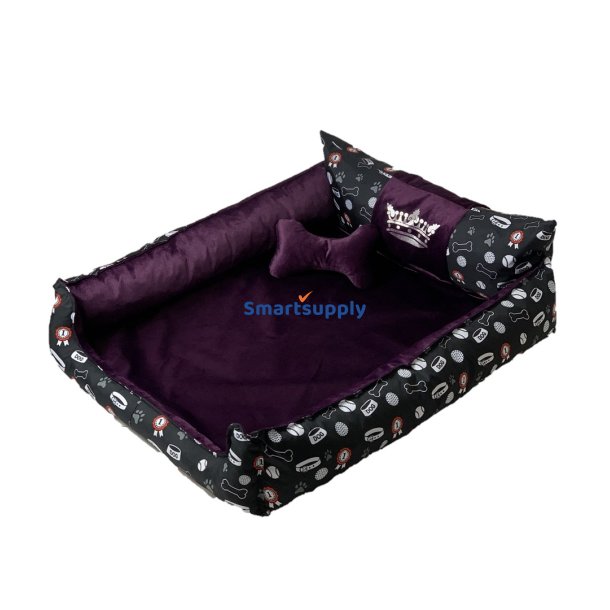Go Gift Hunde- Og Katteseng L - Lilla - 90X75x16 cm