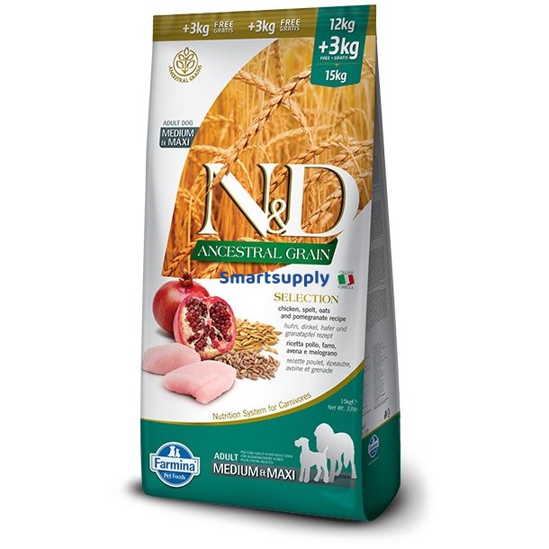 Farmina Pet Food N&D Ancestral Grain Canine 15 kg Voksen Kylling