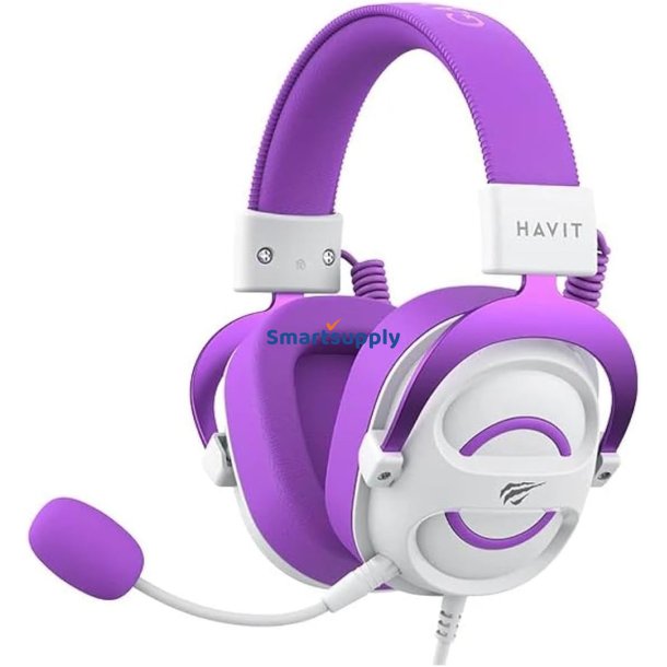 Havit H2002e - Gaming Hovedtelefoner, Hvide Og Lilla