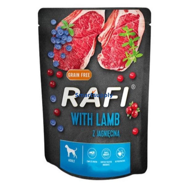 Dolina Noteci Rafi Med Lam, Blbr, Tranebr - Vdfoder Til Hunde 300 G