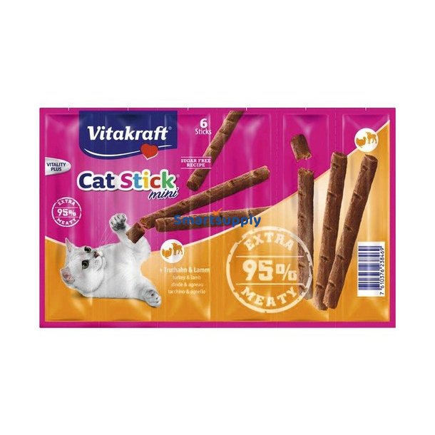 Vitakraft Cat Stick Katte Trfoder Lam, Kalkun 36 G
