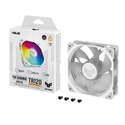 ASUS TUF GAMING TR120 ARGB REVERSE 1-pack White Computerkabinet Luftkler 12 cm Hvid
