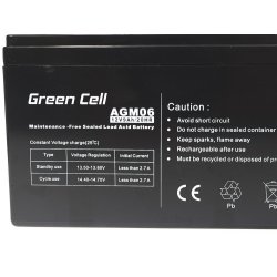 Green Cell AGM06 UPS batteri Blybatterier (VRLA) 12 V 9 At