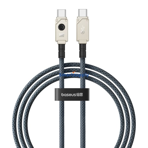 Baseus Unbreakable USB C til USB C-kabel 1 m 100 W hvid