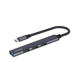 Savio Ak-71 Usb-C Hub - 3 X Usb-A 2.0, 1 X Usb-A 3.0, 4-I-1, 5 Gbps