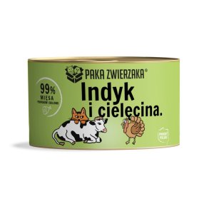 PAKA ZWIERZAKA Turkey with veal - vd kattefoder - 200g
