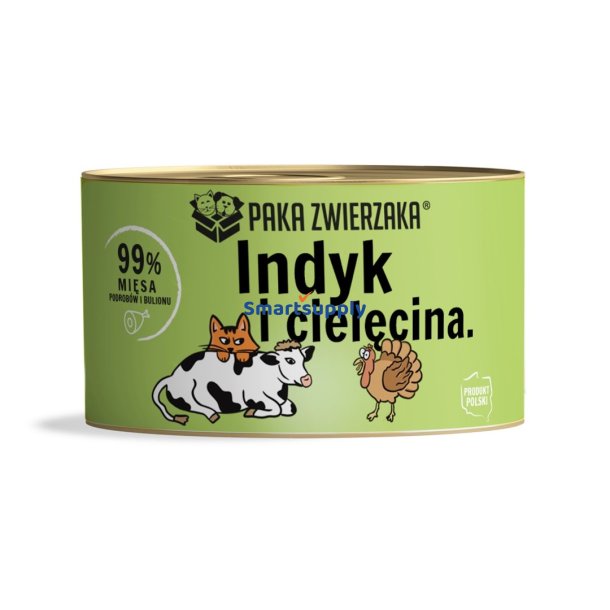 PAKA ZWIERZAKA Turkey with veal - vd kattefoder - 200g