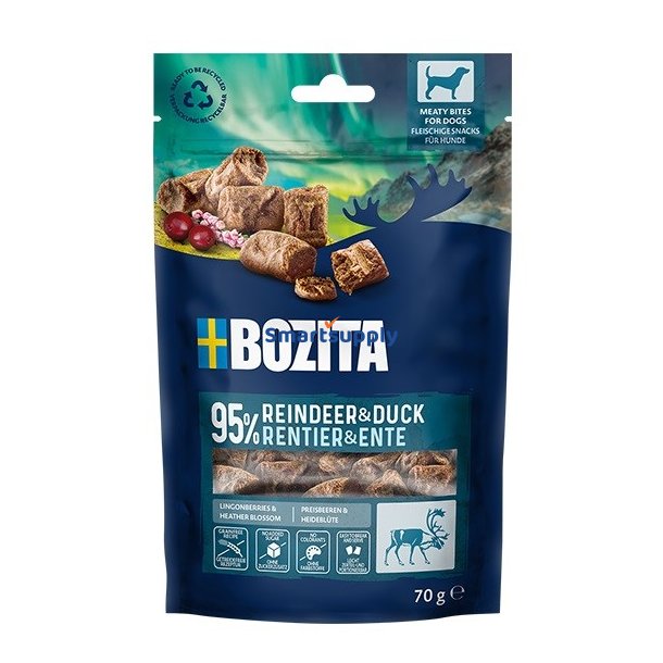 Bozita Kdbid Rensdyr Og And - Hundegodbid - 70G