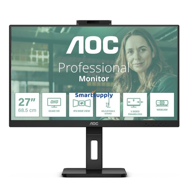 Aoc Q27p3qw Computerskrm 68,6 cm (27") 2560 X 1440 Pixels Quad HD Black