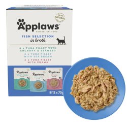 APPLAWS Fish selection multipack in broth - vd kattefoder - 12x70g