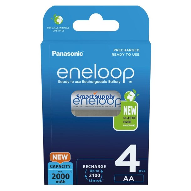 Genopladelige Batterier Panasonic Eneloop Aa 2000 mAh 4 Stk (Bk-3Mcde/4Cp)