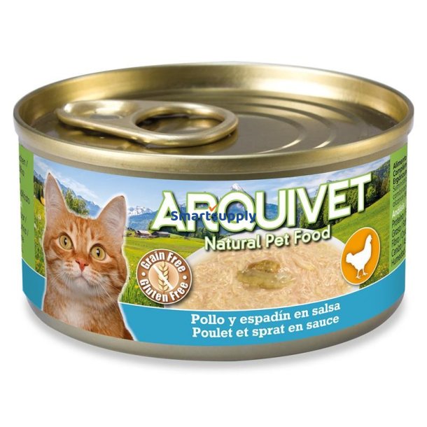 Arquivet Kylling I Sauce Med Brisling - Vdfoder Til Katte - 80G