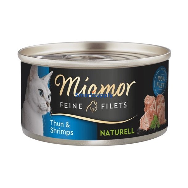 Miamor Feine Filet Naturell Tun Med Rejer - Vdfoder Til Katte - 80G
