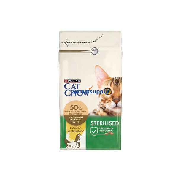 Purina CAT CHOW STERILISED trfoder til kat 1,5 kg Voksen Kylling