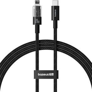 Baseus Gem USB-C til iP hurtigopladningskabel 1 m 20 W Sort