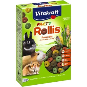 VITAKRAFT Party Rollis Funny Mix - godbidder til gnavere og kaniner - 500g