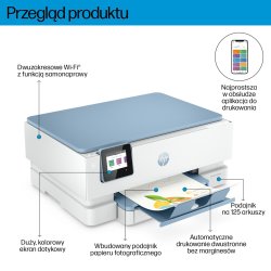 Hp Envy Inspire 7221E Trdls Alt-I-En Farveprinter, Instant Ink, Fotoudskrivning