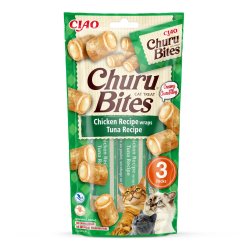 Inaba Churu Bites Tun Med Kylling - Kattegodbidder - 3X10 G