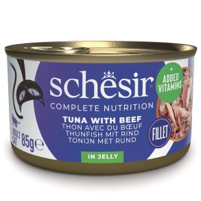 SCHESIR Tuna with beef in jelly - vd kattefoder - 85g