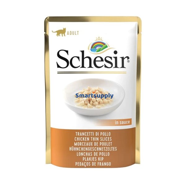 Schesir I Sauce Kyllingtynde Skiver - Vdfoder Til Katte - 85 G