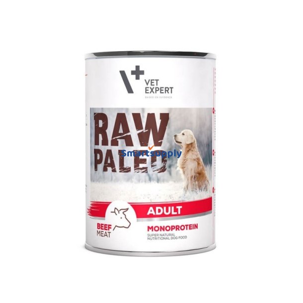 RAW PALEO Adult Monoprotein Oksekd - vdt hundefoder - 400 g