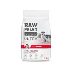 RAW PALEO Ultra Mini Puppy Beef - trfoder til hvalpe af sm racer - 8 kg