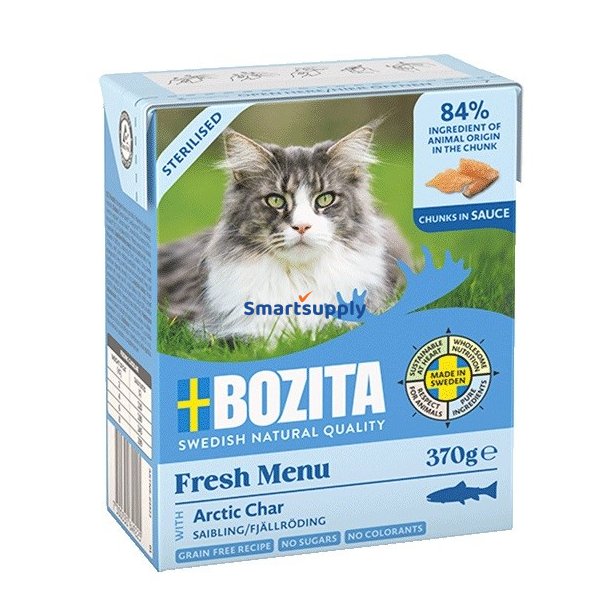 BOZITA Fresh Menu Sterilised Arctic char - vd kattefoder - 370g