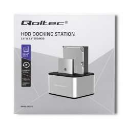 Qoltec 50316 2x HDD / SSD dockingstation | 2,5"/3,5" SATA | USB 3.0 | Kloning