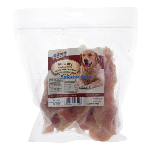 Hilton Dry Chicken Jerky - Hundegodbid - 500 G