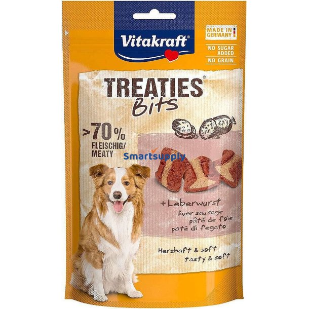 Vitakraft Treaties Bits Med Lever - Hundegodbid - 120 G