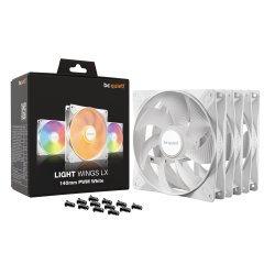 be quiet! LIGHT WINGS LX 140mm PWM 3-Pack White Computerkabinet Ventilator 14 cm Hvid 3 stk