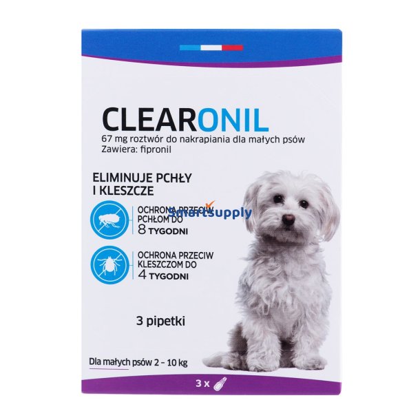 Francodex Clearonil Lille Race - Anti-Parasit Drber Til Hunde - 3 X 67 Mg