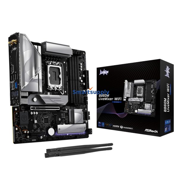 Asrock B860m Livemixer Wi-Fi Intel B860 Lga 1851 (Socket V1) Micro Atx