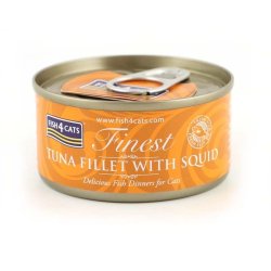 FISH4CATS Tuna fillet with squid - vd kattefoder - 70g