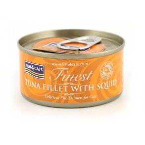 FISH4CATS Tuna fillet with squid - vd kattefoder - 70g