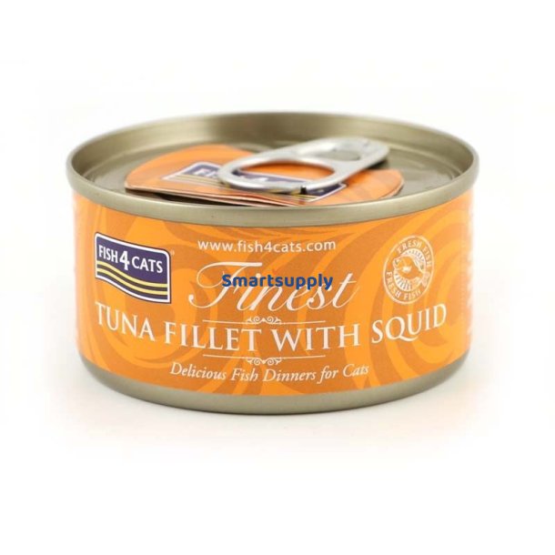 FISH4CATS Tuna fillet with squid - vd kattefoder - 70g