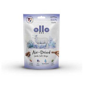 OLLO Air-Dried Lamb strips - godbid til hund - 80g