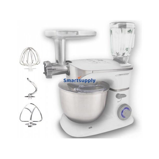 Esperanza Ekm025 Foodprocessor 1000 W 5 L Rustfrit Stl, Hvid