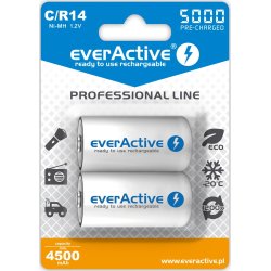 Genopladelige batterier everActive Ni-MH R14 C 5000 mAh Professional Line