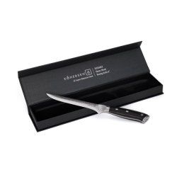 Kohersen Elegance Ibenholt Tr Udbeningskniv Damaskus Stl 15,2 cm