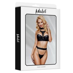 Addis Bra Set with Choker and High-Waisted Thong - S/M