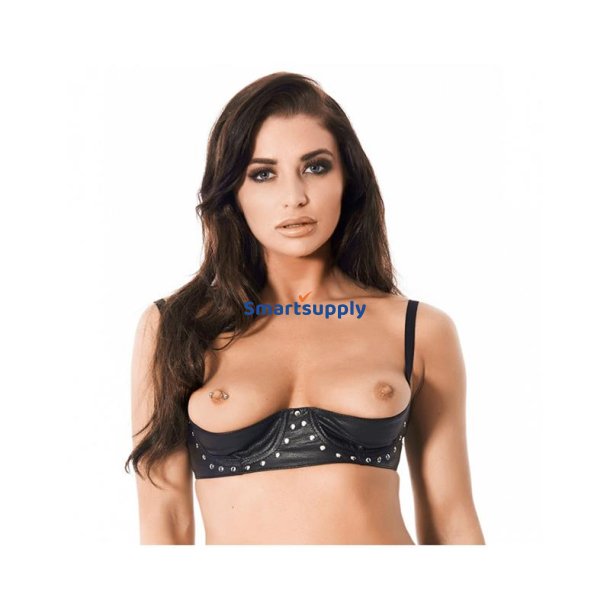 Adjustable Leather Open Bra