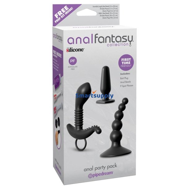 Anal Party 3pcs Pack Black
